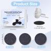 100pcs Foot File Sandpaper Disc with 1 Metal Shaft Replaceable Sanding Pads for Electric Foot Rasp Files Callus Cuticle Hard Dead Skin Removal Pedicure Tools,HJ-NF037 (180 Grit) view 4