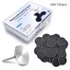 100pcs Foot File Sandpaper Disc with 1 Metal Shaft Replaceable Sanding Pads for Electric Foot Rasp Files Callus Cuticle Hard Dead Skin Removal Pedicure Tools,HJ-NF037 (80 Grit) view 2