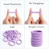 200Pcs Baby Hair Ties, Soft Cotton Toddler Hair Ties 1 Inch Multicolor Seamless Hair Bands Stocking Stuffers for Kids Girls Gifts view 2