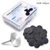 100pcs Foot File Sandpaper Disc with 1 Metal Shaft Replaceable Sanding Pads for Electric Foot Rasp Files Callus Cuticle Hard Dead Skin Removal Pedicure Tools,HJ-NF037 (120 Grit) view 2