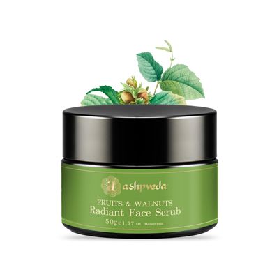 Ashpveda Fruit Face Scrub (Date and Walnut) Face Scrub for Deep Exfoliation | Helpful for Dead Skin, Smooth and Clear Complexation and Tan Removal | Hydrating & Exfoliating For Women and Men (50gm)
