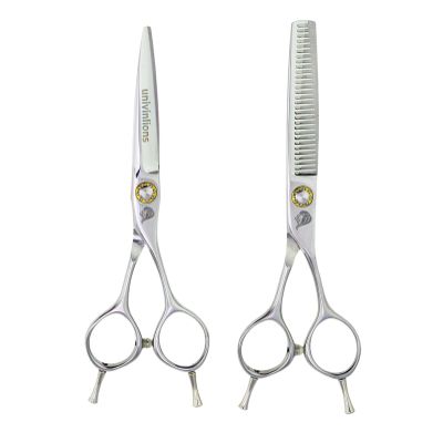 6.0 inch Hair Cutting Scissors Kit Bearing Screw Hair Shears Professional Hairdressing Scissors Set Symmetrical Handle Razor Comb Barber Accessories Thinning Clippers