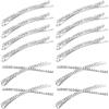 12 Pieces Rhinestone Bobby Pins Decorative Fancy Crystal Hair Clips Shiny Metal X Shaped Barrettes Bling Diamond Wedding Bridal Shower Hair Accessories for Women Ladies Girls (Silver) view 1