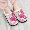 Umidedor Floral Butterflies Pattern Mens Slippers, Soft Memory Foam Non-Slip Indoor House Slippers Home Shoes for Bedroom Hotel Travel Spa view 3
