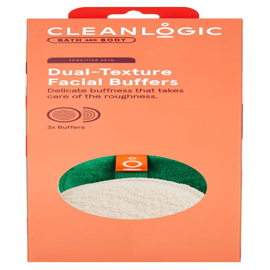 Clean Logic Dual-Texture Facial Buffers Sensitive Skin (Pack of 6)