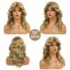 MEDISIFA Blonde 70s Disco Wig Farrah Fawcett Wigs for Women Lady Natural Synthetic Full Wigs Vintage Cosplay Costume Hair Wig view 3