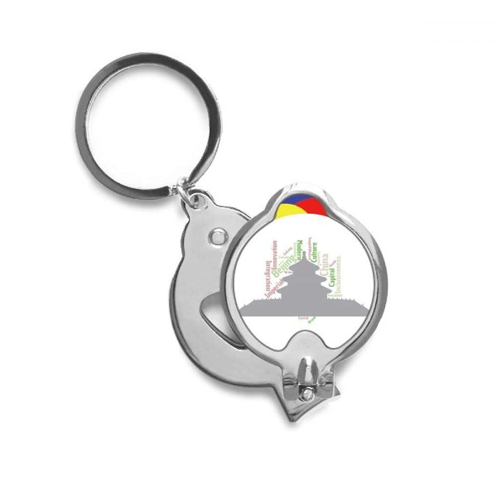 China Building Temple Heaven Wordcloud Nail Clippers Sharp Fingernail Stainless Steel Cutter