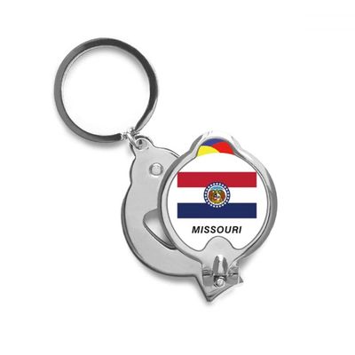 American State Flag Contour Missouri Nail Clippers Sharp Fingernail Stainless Steel Cutter