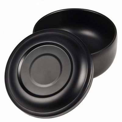 Beaupretty Stainless Steel Shaving Bowl with Lid Men Shave Soap Cup Deep Size Face Beard Shaving Accessories for Barber Home Black