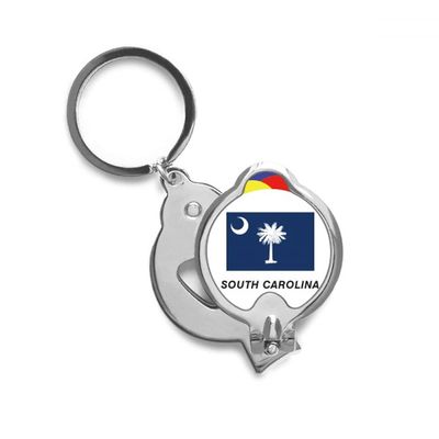 American State Flag Outline South Nail Clippers Sharp Fingernail Stainless Steel Cutter