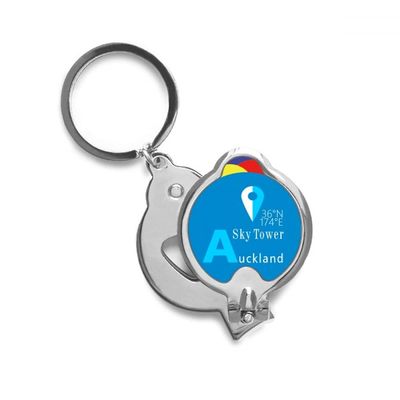 Auckland Geography Coordinates Travel Nail Clippers Sharp Fingernail Stainless Steel Cutter