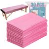 30PCS Massage Table Sheets Disposable Non Woven SPA Bed Cover Breathable Polypropylene Fabric 31" x 70" Thin, Not Waterproof Pink view 1