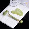 HXSCOO Original Jade Roller and Gua Sha Set Roller for Face 100% Natural Rose Quartz Face Massager for Wrinkles Anti Aging (Color : Rose Quartz) view 4