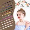 12 Pieces Acetate Hair Sticks Styling Hair Chopsticks Hair Accessories Tortoise Shell Hairpin Leopard Print Hair Pins Chinese Retro Hairpins Disk Hair Sticks for Women (Elegant Colors) view 4