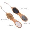 2 Packs, 4 in 1 Multi-functional Foot Care Brush, Pumice Metal Emery File Scrubber Pedicure Paddle Kit Tool, Foot Rasp Callus Remover view 2