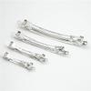 100pcs Hight French Barrette Style Narrow Hair Clips Setting Rhodium Bow Hairpin Supplies for Jewelry Making - (Color: Silver; Size: 7.8cm) view 1