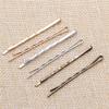 100pcs 55mm Straight Hair Clips Popularity Simple Hairpin for Alloy Hair Accessorys - (Color: Bronze) view 2