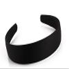 12PCS 25mm Solid Color Satin Covered Resin Hairbands Ribbon Covered Casual Womens Kids Cute Headbands Headband - (Color: Black) view 1