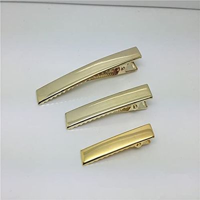 100pcs High Gold Color Clip, Duckbill Clips, DIY Headwear Accessorys 3 Sizes - (Size: 33mm)