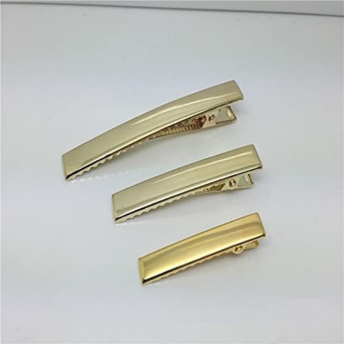100pcs High Gold Color Clip, Duckbill Clips, DIY Headwear Accessorys 3 Sizes - (Size: 33mm)