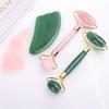 Gua Sha Facial ToolFace Massage Jade Roller Rose Quartz Natural Stone Crystal-Pink B Set with Box_ view 3