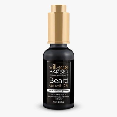 Village Barber Beard Growth Oil | 30 ml / 1.014 fl oz | 100% Natural Ingredients | Stimulates Hair Follicles| Promotes Growth