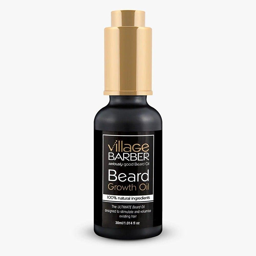 Village Barber Beard Growth Oil | 30 ml / 1.014 fl oz | 100% Natural Ingredients | Stimulates Hair Follicles| Promotes Growth