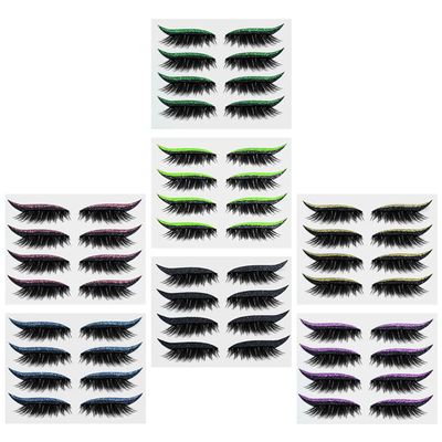 Beaupretty 28pairs Reusable Eyeliner Stickers for Eye Makeup Sparkling Eye Decoration for Festivals Parties and Daily Use Easy Application Natural Look