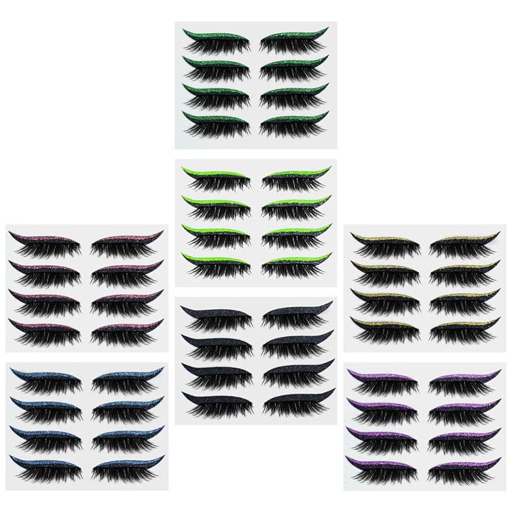 Beaupretty 28pairs Reusable Eyeliner Stickers for Eye Makeup Sparkling Eye Decoration for Festivals Parties and Daily Use Easy Application Natural Look
