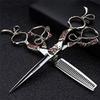Hair Cutting Scissors, 6" Hair Salon Barber Professional Hairdressing Scissors Unique Shape Haircut Scissors Set Flat Cut Thinning Shears 440C BY ZZYY (Color : Light Yellow) view 1