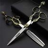 Hair Cutting Scissors, 6" Hair Salon Barber Professional Hairdressing Scissors Unique Shape Haircut Scissors Set Flat Cut Thinning Shears 440C BY ZZYY (Color : Light Yellow) view 4