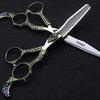 Hair Cutting Scissors, 6" Hair Salon Barber Professional Hairdressing Scissors Unique Shape Haircut Scissors Set Flat Cut Thinning Shears 440C BY ZZYY (Color : Yellow) view 1