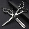 Hair Cutting Scissors, 6" Hair Salon Barber Professional Hairdressing Scissors Unique Shape Haircut Scissors Set Flat Cut Thinning Shears 440C BY ZZYY (Color : Multi) view 1