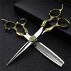 Hair Cutting Scissors, 6" Hair Salon Barber Professional Hairdressing Scissors Unique Shape Haircut Scissors Set Flat Cut Thinning Shears 440C BY ZZYY (Color : Silver) view 1