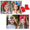 16PCS 8" Large Cheer Hair Bows Ponytail Holder Elastic Band and 30 Colors 6 Inch Hair Bows Clips for Girls Toddler Infants Kids Teens Children view 3