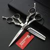 Hair Cutting Scissors, 6" Hair Salon Barber Professional Hairdressing Scissors Unique Shape Haircut Scissors Set Flat Cut Thinning Shears 440C BY ZZYY (Color : Clear) view 3