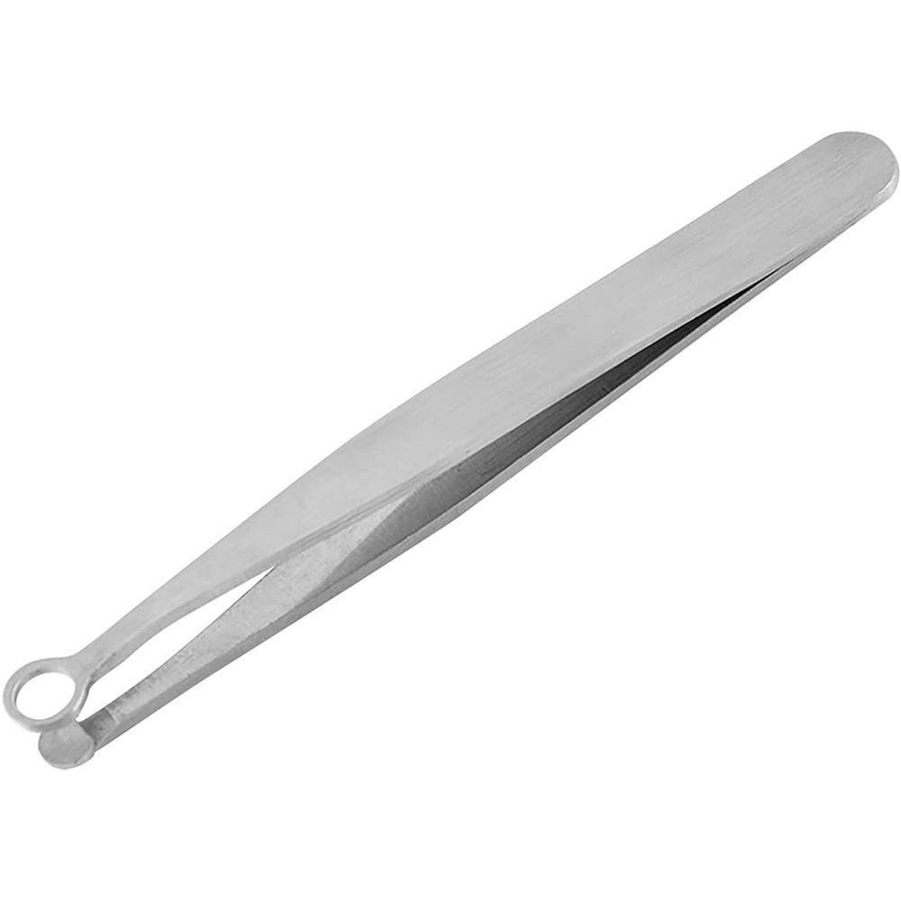 AKOAK 1 Pack Nose Hair Tweezers, Stainless Steel All-Purpose Nose Hair Trimmer for Men/Women, Round Head Precision Tweezers for Personal Care Facial Hair Removal and Ear Nose Eyebrow Trimming