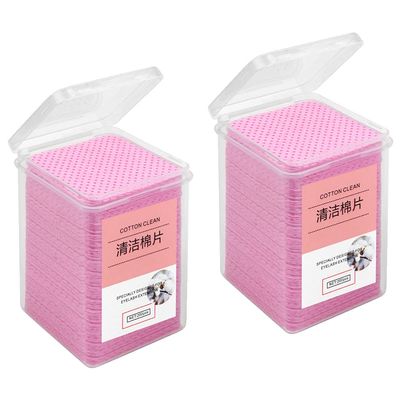400pcs Glue Wipes Nail Remover Wipes Removal Tool Wiping Tool Nail Supplies Glue for Lashes Lash Extension Tools Make up Removers Major Non-Woven Fabric Accessories Pink