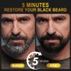 Black Beard Dye for Men - Instant Coloring, Darkening Sideburns, Mustache, and Facial Hair Grooming (10 Pack) view 2