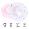 2pcs Elastic Cap for shower Elastic Cap women hats and caps little stars hair Miss plastic cap elastic band take a bath hair cap gauze scarf headband view 3