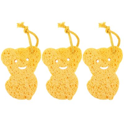 3pcs Bath Sponge Bath Loofah Face Scrubbers Scrubber for Body Face Sponge Facial Tools Foam Natural Shower Accessories Baby Take a Wood Pulp Fiber