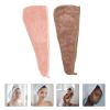 2pcs Pineapple Dry Hair Cap Bath Hair Cap Women Hats and Caps Fast Dry Hair Caps Hair Towel Hair Drying Hat Absorbent Fiber Women's Hair Dryer Japanese-Style view 3