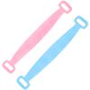 2pcs Silicone Bath Towel Silicone Back-pulling Towel Hand Pull-rings Bath Exfoliating Gloves Back Deep Cleaning Tool Brush Strip Belt view 1