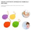 4pcs Bath Bath Ball Natural Loofa Skin Cleaning Tool Honeycomb Loofah Sponge Degree Body Wash for Men Infant Tub Drop Shape Baby Sponge Brush Hydrophilic Polyurethane view 3