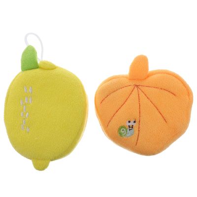 2pcs Fruit Baby Bath Scrub Shower Scrub Brush for Body Bath Shower Ball Baby Brush Shower Loofah Back Scrubber Sponge Polyester Fiber Ball Child Korean Version