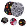 Beaupretty 2pcs Shower Cap for Women Double Layer Elastic Bathing Hats Satin and Peva Hair Covers for Spa Cooking and Home Cleaning Stylish Zebra and Dots Designs view 4