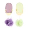 4pcs Bath Ball Gloves Exfoliating Scrub Bath Scrubber Shower Loofah Sponge Glove Scrubber Back Scrubber Sponges Scrubbers Shower Puff Ball Vegetable Silk Aldult Set view 1
