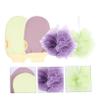 4pcs Bath Ball Gloves Exfoliating Scrub Bath Scrubber Shower Loofah Sponge Glove Scrubber Back Scrubber Sponges Scrubbers Shower Puff Ball Vegetable Silk Aldult Set view 3