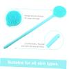 Beaupretty Double-Sided Silicone Bath Scrubber Long Handle for Gentle Exfoliation for Back Cleaning Flexible Bristles Easy Storage Design Nordic view 2