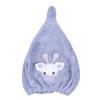 Beaupretty Cartoon Hair Drying Cap for Women Super Absorbent Coral Fleece Quick Dry Towel Soft and Gentle Hair Wrap Adorable Deer Design Grey view 1